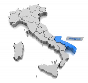 Map of Puglia region